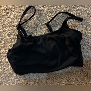 Black Ribbed bikini top